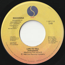 画像をギャラリービューアに読み込む, Madonna - Live To Tell / (Instrumental) (7 inch Record / Used)
