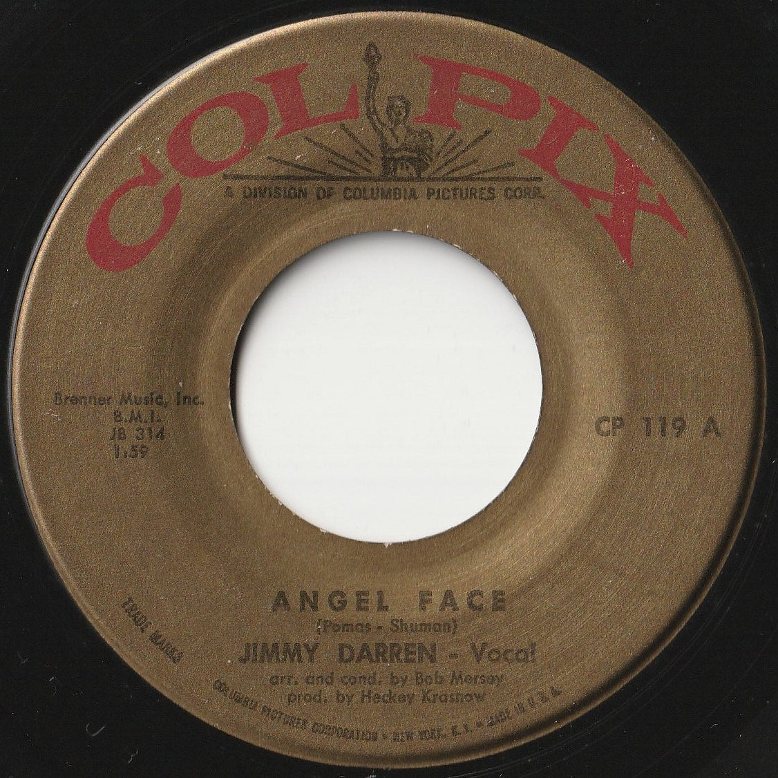 James Darren - Angel Face / I Don't Wanna Lose Ya (7 inch Record / Used)