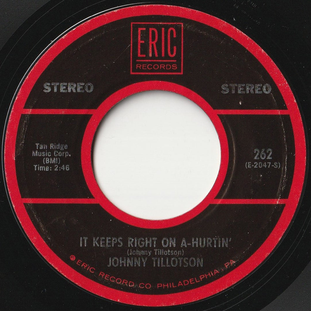 Johnny Tillotson - It Keeps Right On A-Hurtin' / Talk Back Trembling Lips (7 inch Record / Used)