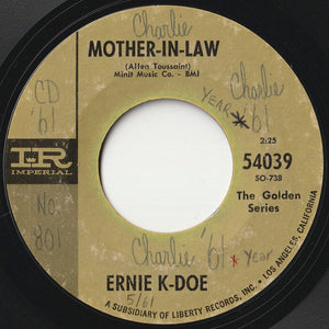 Ernie K-Doe - Mother-In-Law / I Cried My Last Tear (7 inch Record / Used)