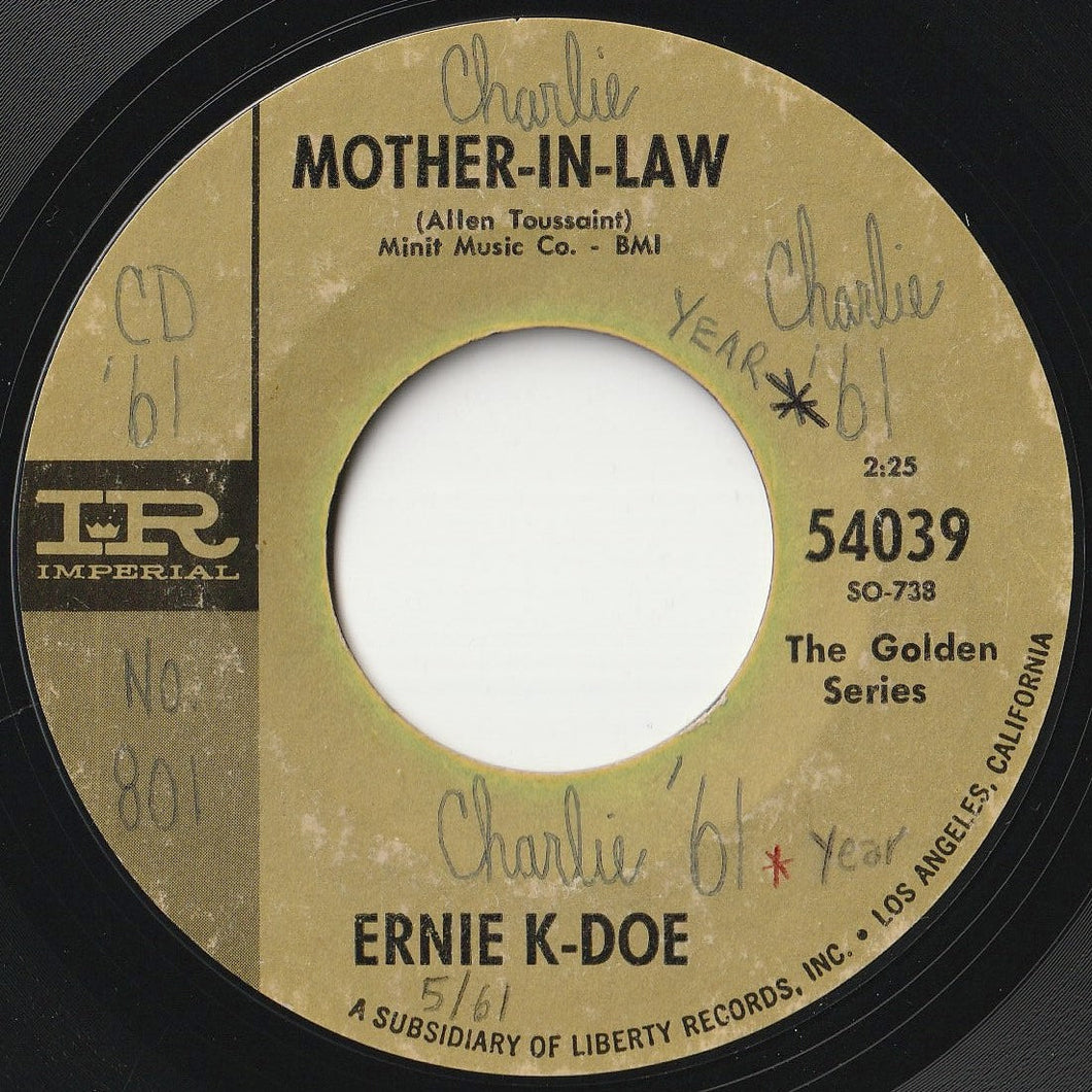 Ernie K-Doe - Mother-In-Law / I Cried My Last Tear (7 inch Record / Used)