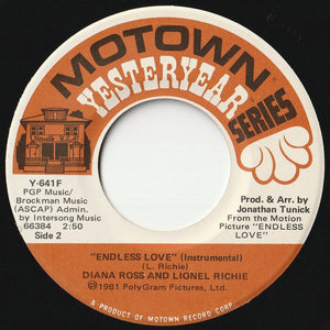 Diana Ross, Lionel Richie - Endless Love / (Instrumental) (7 inch Record / Used)