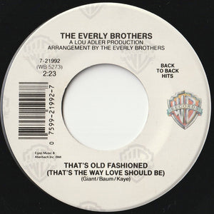 Everly Brothers - Crying In The Rain / That's Old Fashioned (7 inch Record / Used)