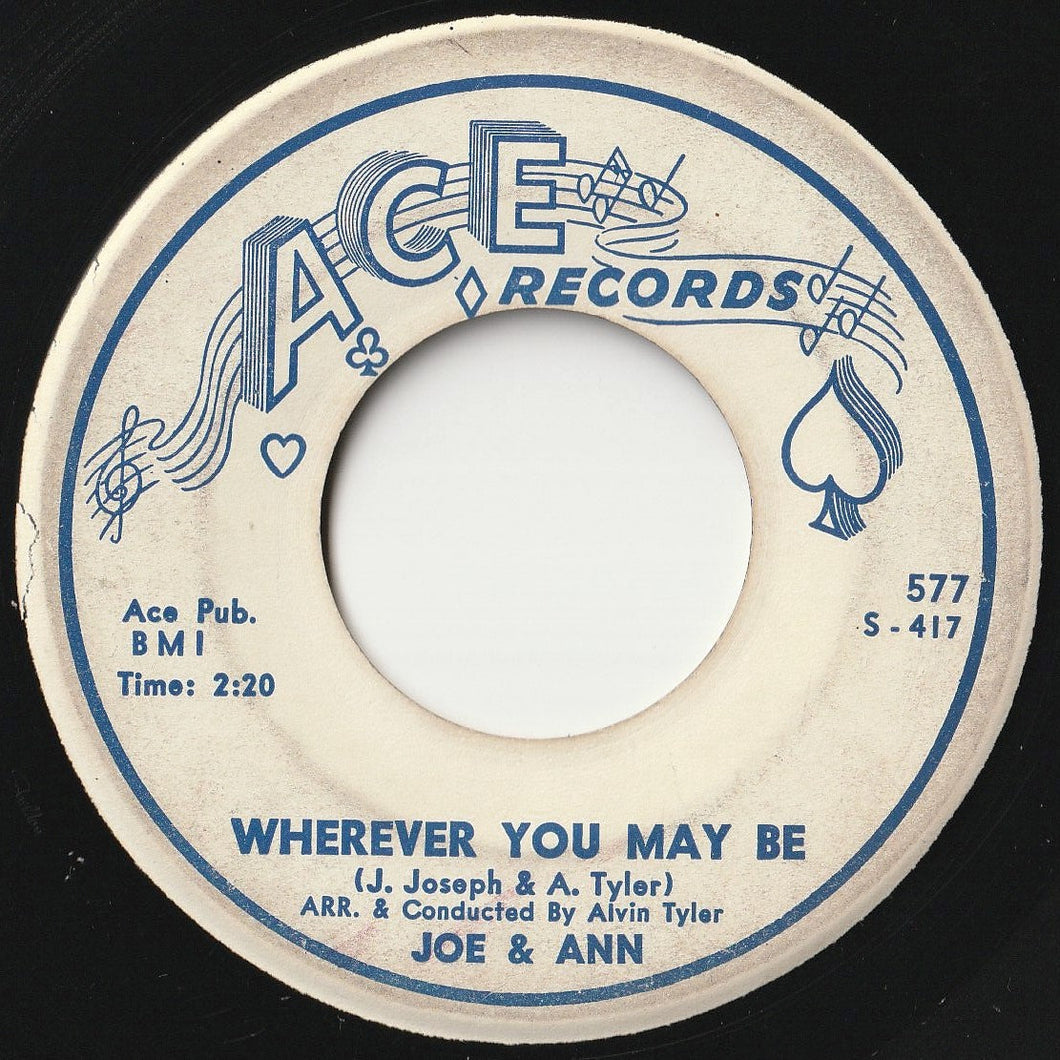 Joe & Ann - Wherever You May Be / Gee Baby (7 inch Record / Used)