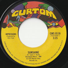 Load image into Gallery viewer, Impressions - Sunshine / I Wish I&#39;d Stayed In Bed (7 inch Record / Used)
