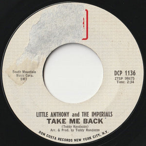 Little Anthony & The Imperials - Take Me Back / Our Song (7 inch Record / Used)