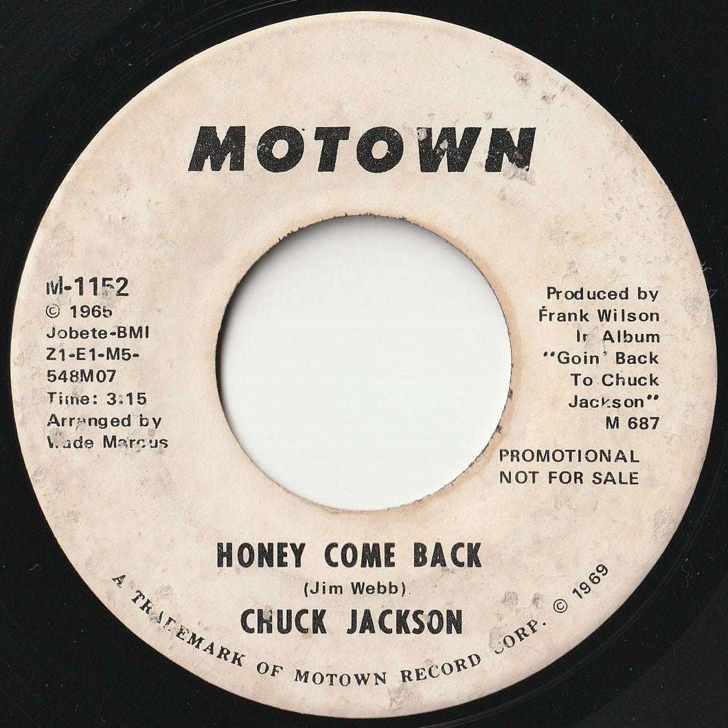 Chuck Jackson - Honey Come Back / Honey Come Back (7 inch Record / Used)