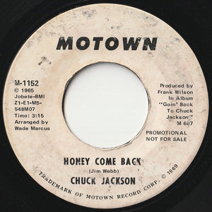 Chuck Jackson - Honey Come Back / Honey Come Back (7 inch Record / Used)