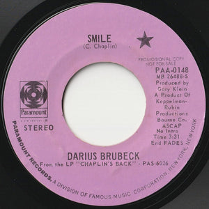 Darius Brubeck - Theme From Limelight / Smile (7 inch Record / Used)