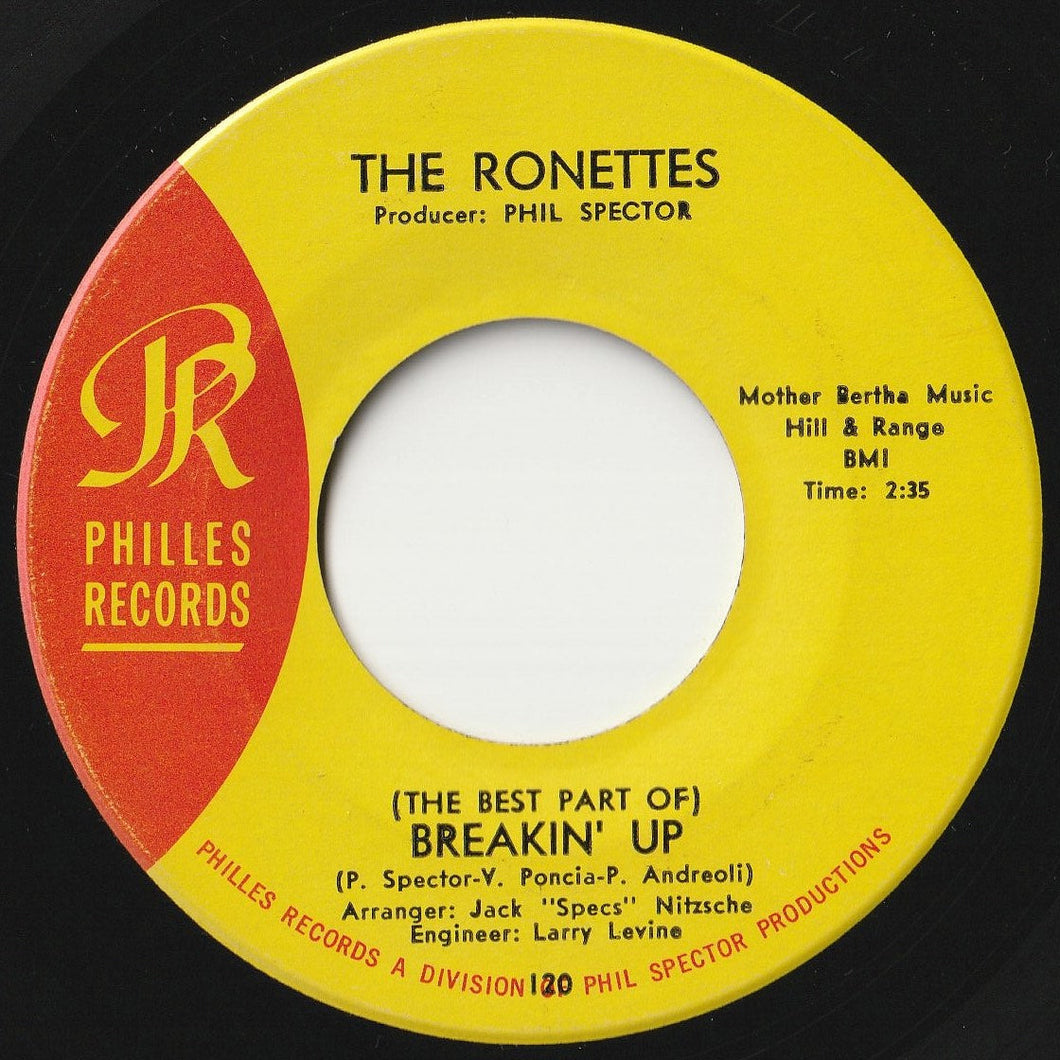 Ronettes - (The Best Part Of) Breakin' Up / Big Red (7 inch Record / Used)