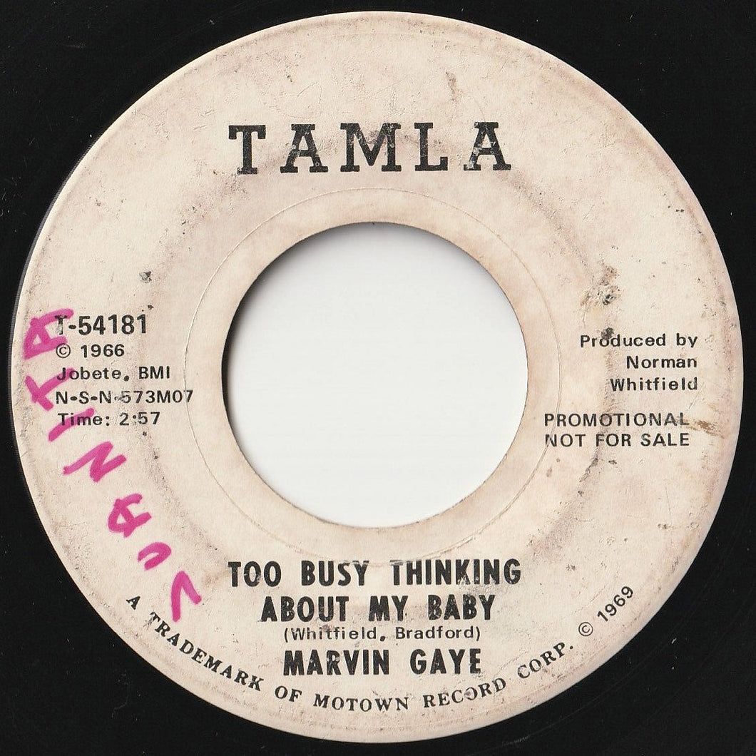 Marvin Gaye - Too Busy Thinking About My Baby / Too Busy Thinking About My Baby (7 inch Record / Used)