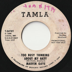 Marvin Gaye - Too Busy Thinking About My Baby / Too Busy Thinking About My Baby (7 inch Record / Used)