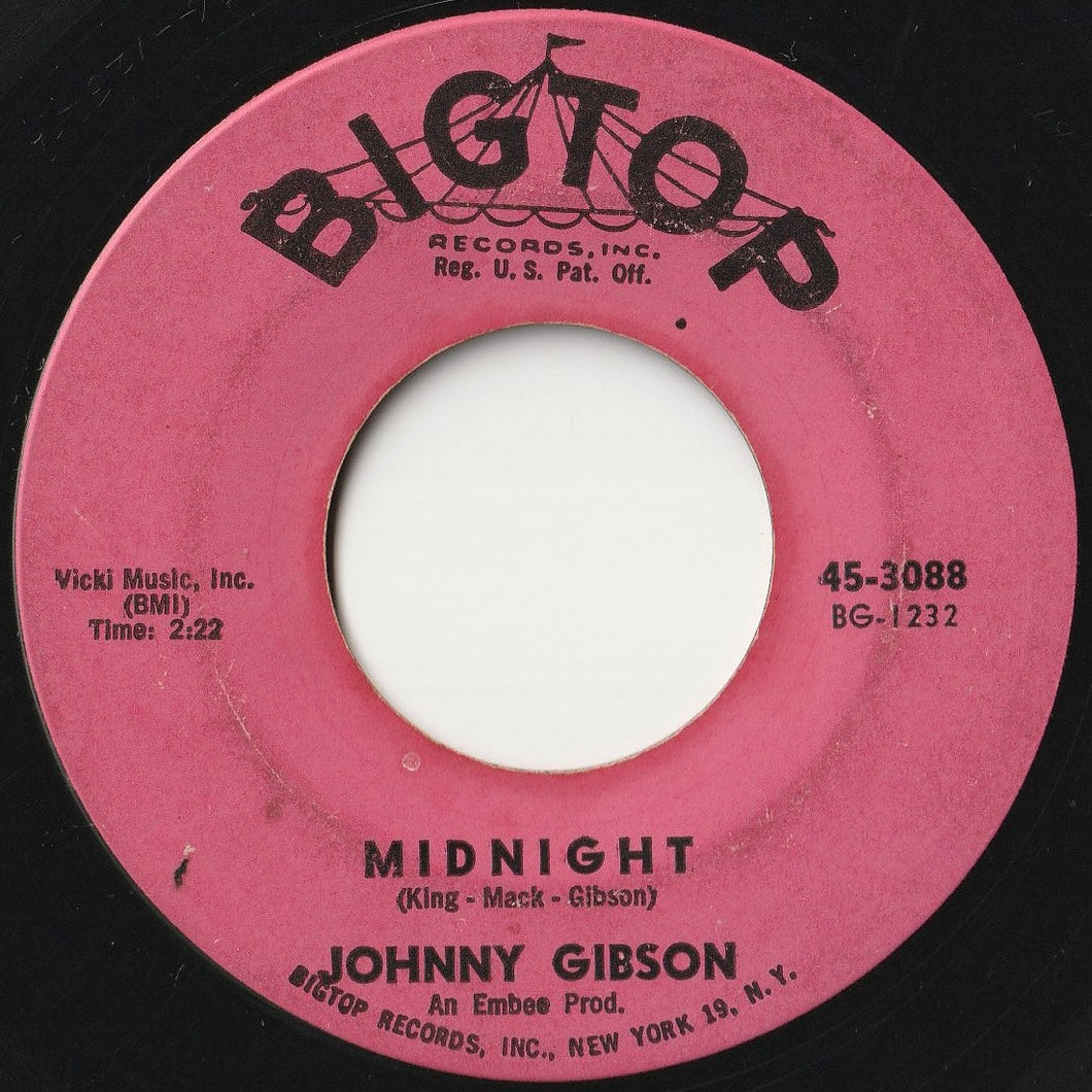 Johnny Gibson - Midnight / Chuck-A-Luck (7 inch Record / Used)