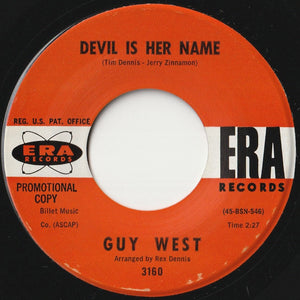 Guy West - Exit Loneliness, Enter Love / Devil Is Her Name (7 inch Record / Used)