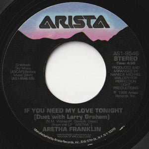 Aretha Franklin - Jimmy Lee / If You Need My Love Tonight (7 inch Record / Used)