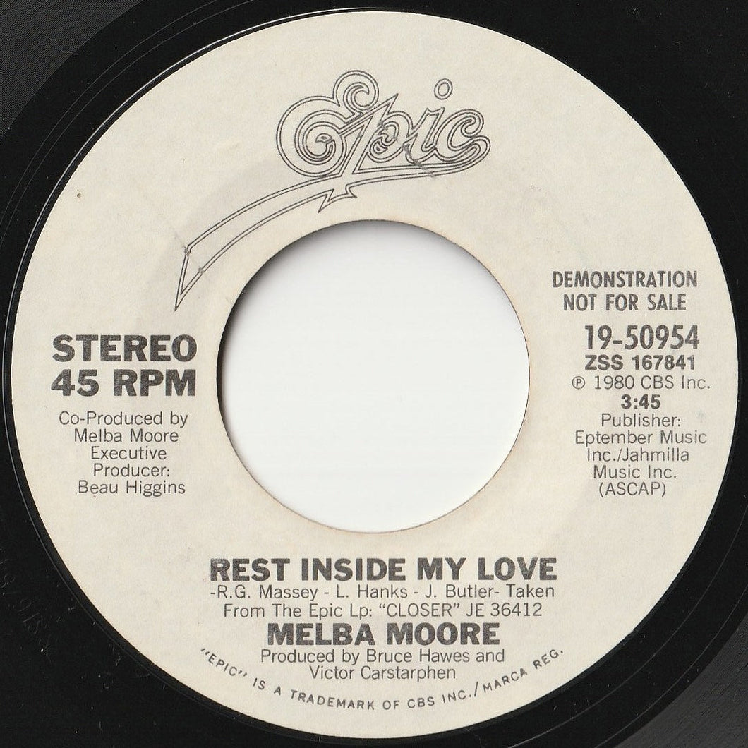 Melba Moore - Rest Inside My Love / Rest Inside My Love (7 inch Record / Used)