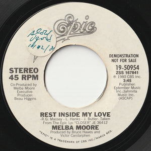 Melba Moore - Rest Inside My Love / Rest Inside My Love (7 inch Record / Used)