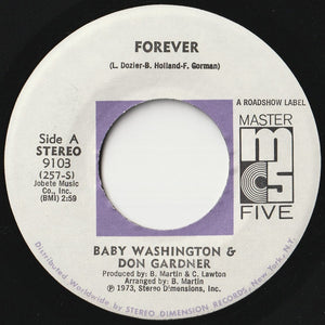 Baby Washington, Don Gardner - Forever / Baby Let Me Get Close To You (7 inch Record / Used)