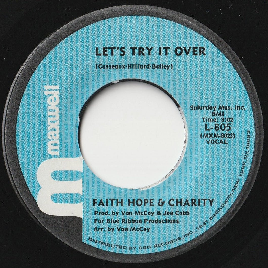 Faith Hope & Charity - Let's Try It Over / So Much Love (7 inch Record / Used)