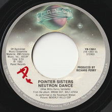 Load image into Gallery viewer, Pointer Sisters - Neutron Dance / Telegraph Your Love (7 inch Record / Used)
