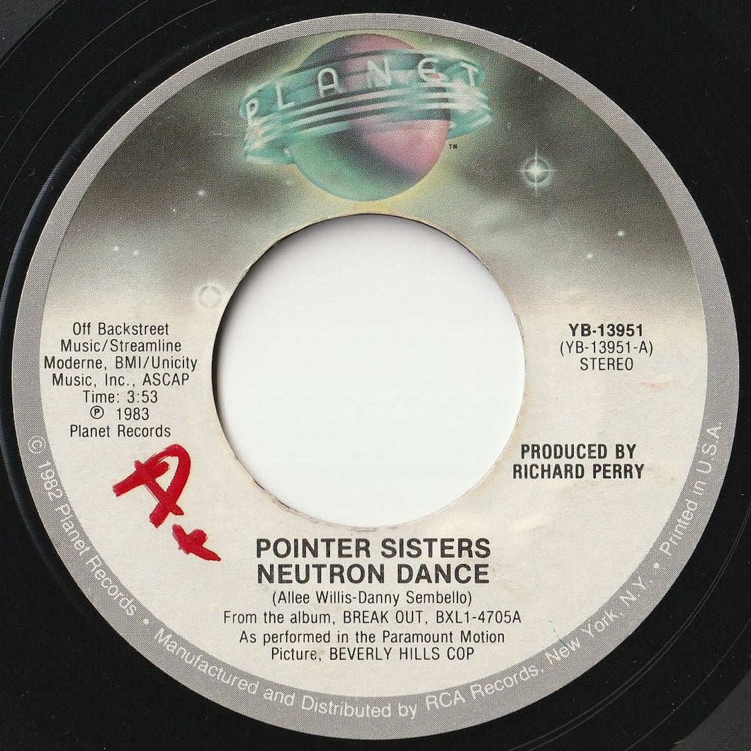 Pointer Sisters - Neutron Dance / Telegraph Your Love (7 inch Record / Used)