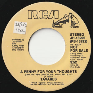 Tavares - A Penny For Your Thoughts (Mono) / (Stereo) (7 inch Record / Used)