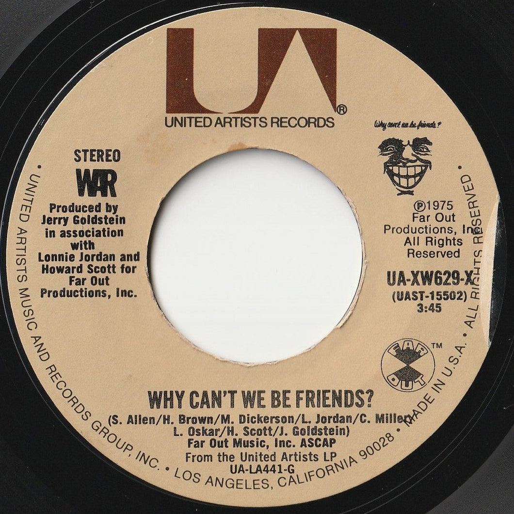 War - Why Can't We Be Friends? / In Mazatlan (7 inch Record / Used)