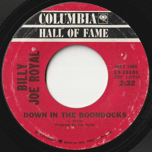 Billy Joe Royal - Down In The Boondocks / Cherry Hill Park (7 inch Record / Used)