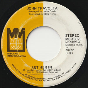 John Travolta - Let Her In / Big Trouble (7 inch Record / Used)