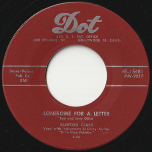 Sanford Clark - The Fool / Lonesome For A Letter (7 inch Record / Used)