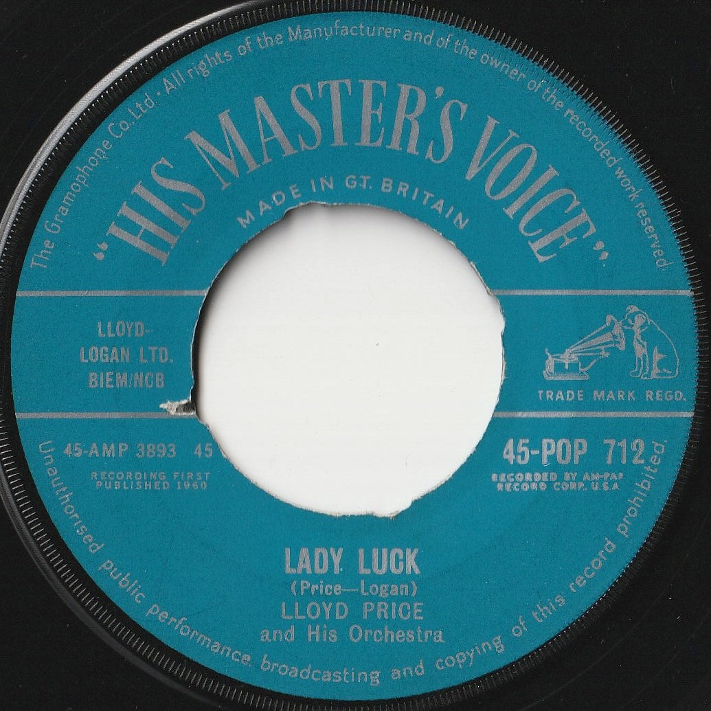Lloyd Price And His Orchestra - Lady Luck / Never Let Me Go (7 inch Record / Used)
