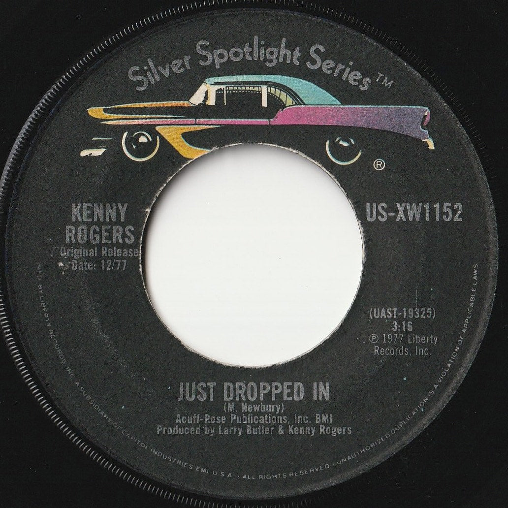 Kenny Rogers - Just Dropped In / Today I Started Loving You Again (7 inch Record / Used)