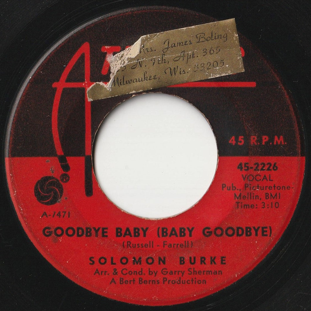 Solomon Burke - Goodbye Baby (Baby Goodbye) / Someone To Love Me (7 inch Record / Used)