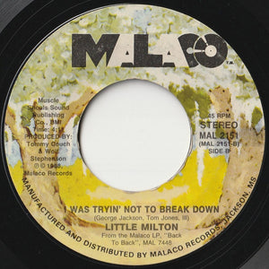 Little Milton - I Don't Believe In Ghosts / I Was Tryin' Not To Break Down (7 inch Record / Used)