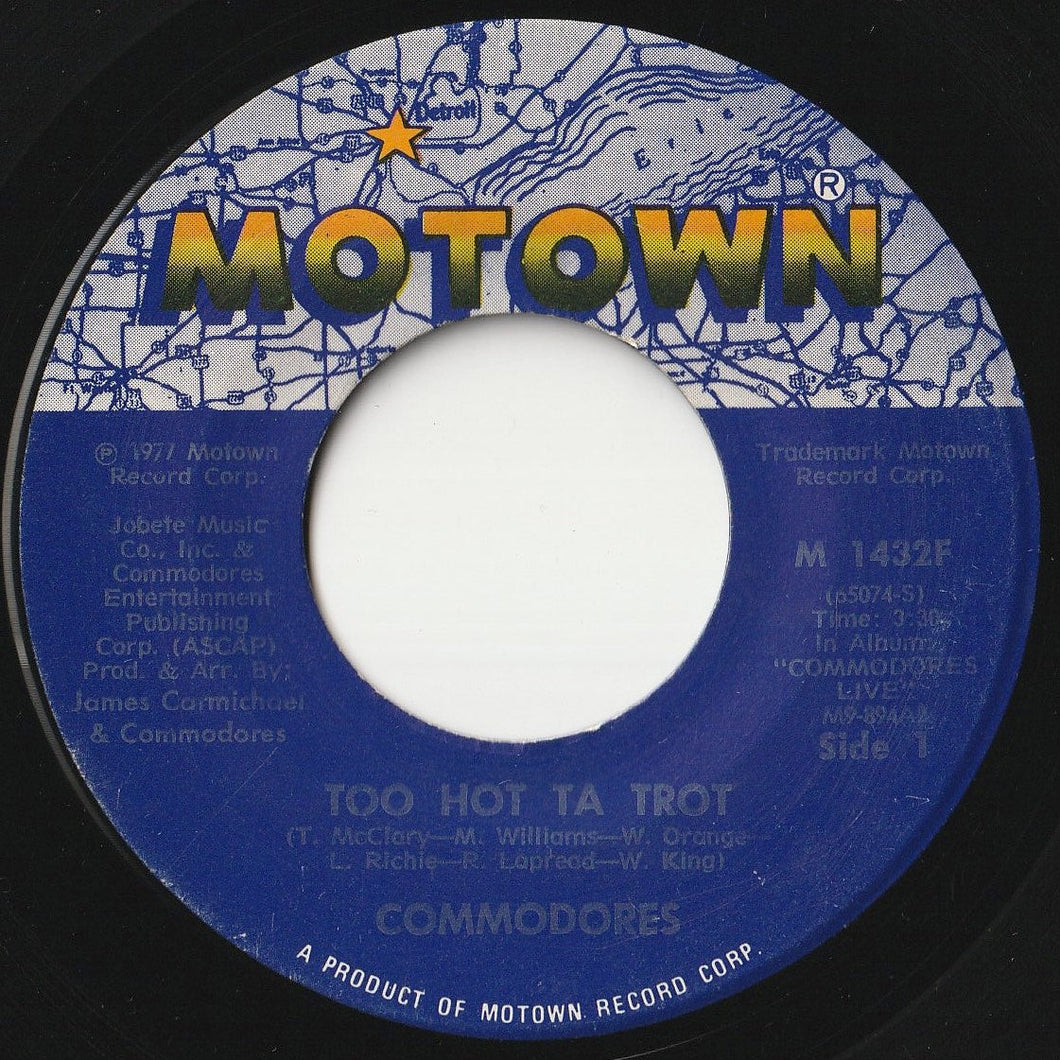 Commodores - Too Hot Ta Trot / Funky Situation (7 inch Record / Used)