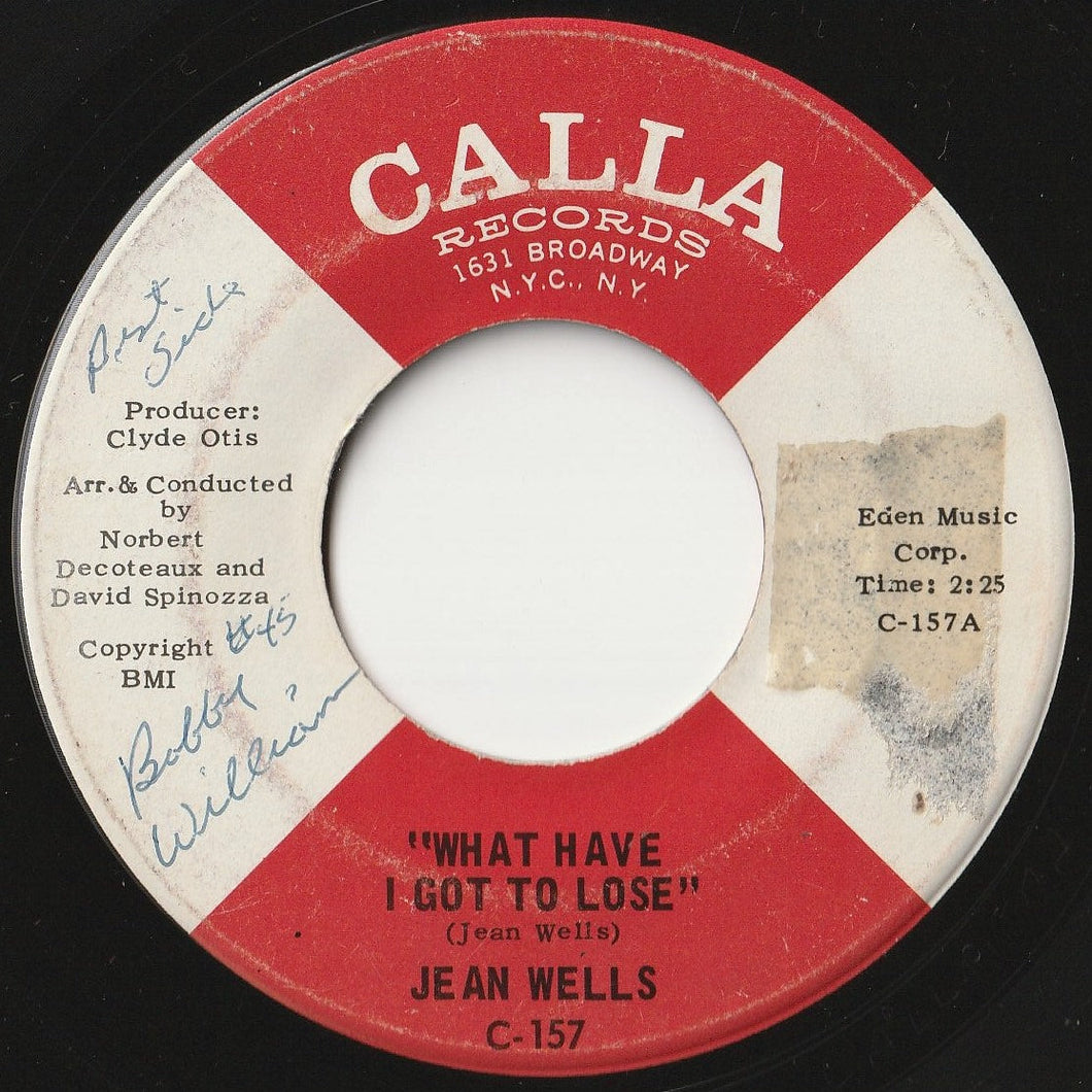 Jean Wells - What Have I Got To Lose / Broomstick Horse Cowboy (7 inch Record / Used)