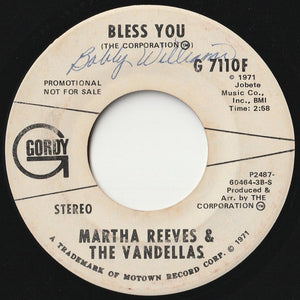 Martha Reeves & The Vandellas - Bless You (Mono) / (Stereo) (7 inch Record / Used)