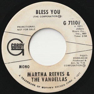 Martha Reeves & The Vandellas - Bless You (Mono) / (Stereo) (7 inch Record / Used)