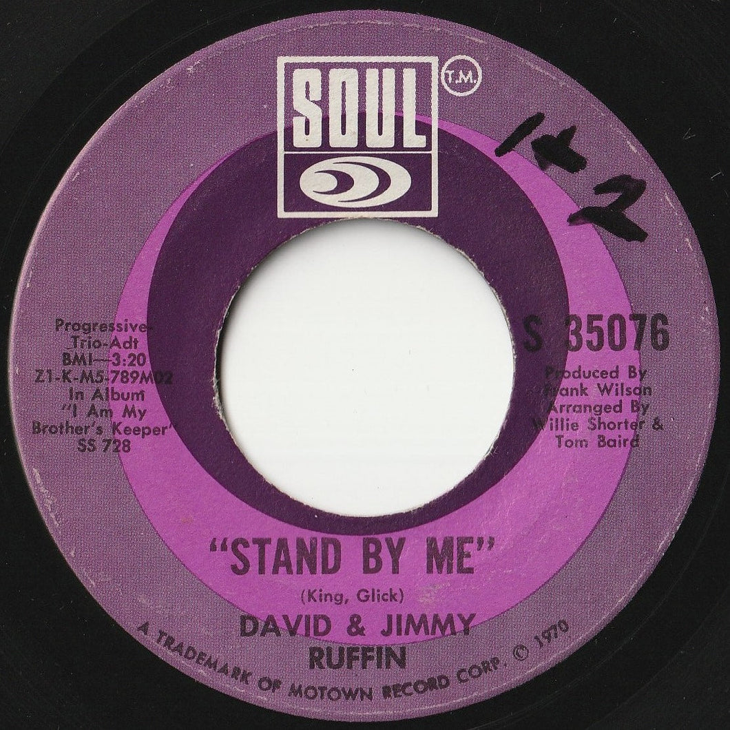 David & Jimmy Ruffin - Stand By Me / Your Love Was Worth Waiting For (7 inch Record / Used)