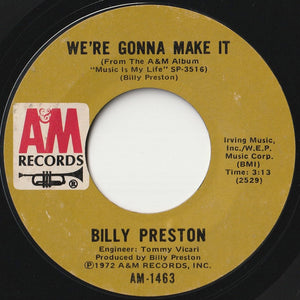 Billy Preston - Space Race / We're Gonna Make It (7 inch Record / Used)