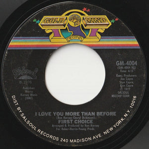 First Choice - Doctor Love / I Love You More Than Before (7 inch Record / Used)