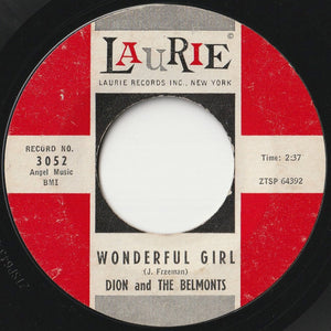 Dion And The Belmonts - When You Wish Upon A Star / Wonderful Girl (7 inch Record / Used)