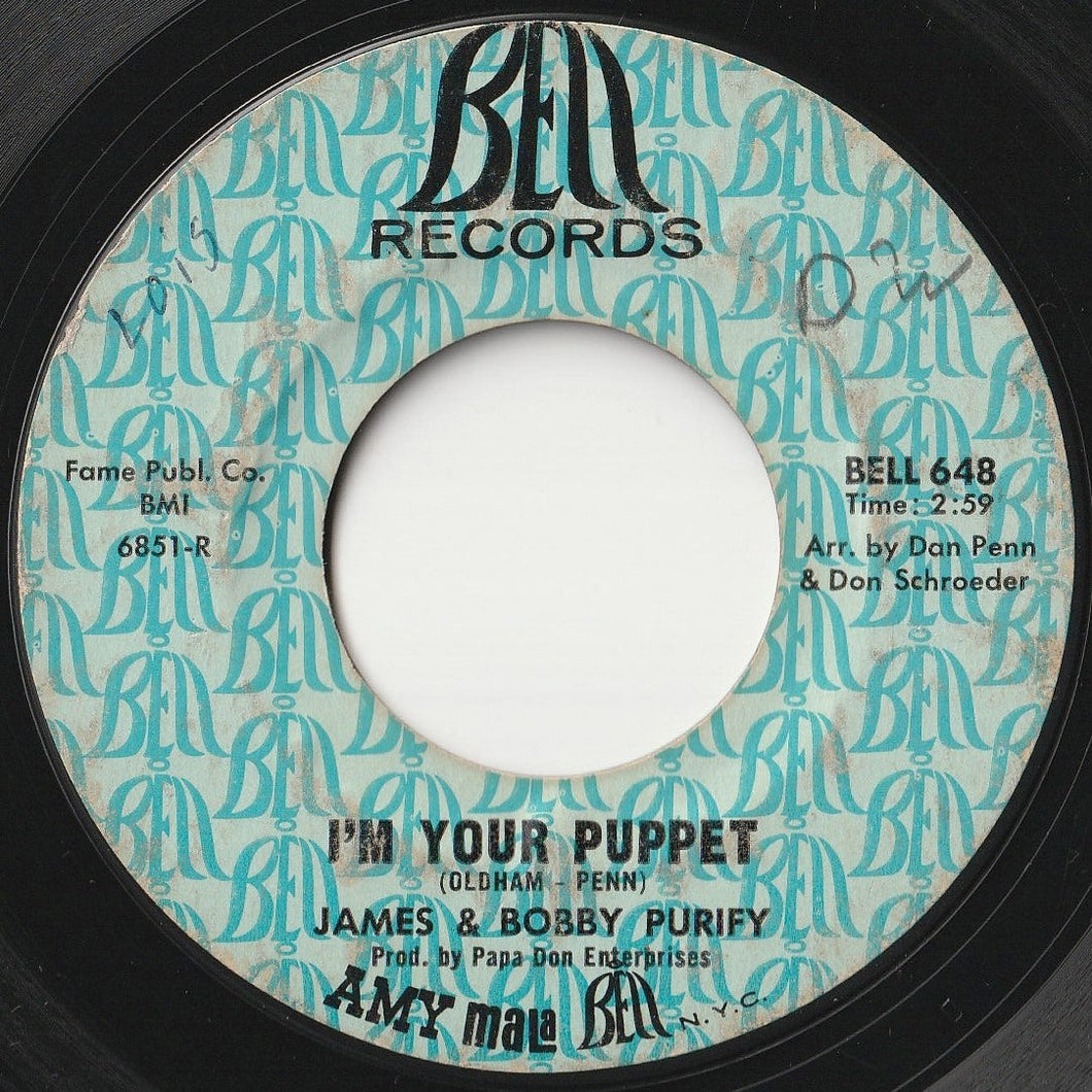 James & Bobby Purify - I'm Your Puppet / So Many Reasons (7 inch Record / Used)