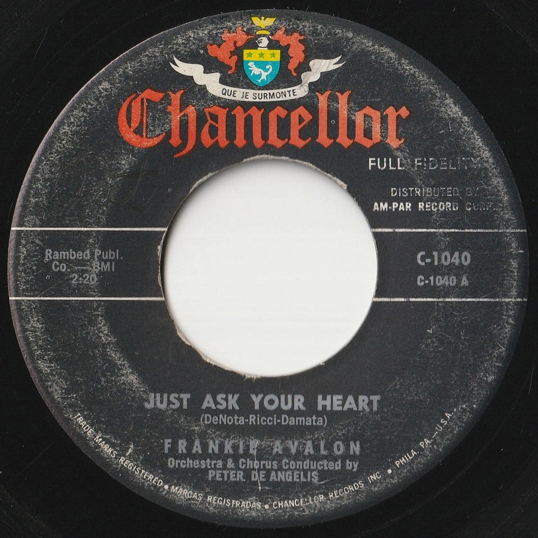 Frankie Avalon - Just Ask Your Heart / Two Fools (7 inch Record / Used)