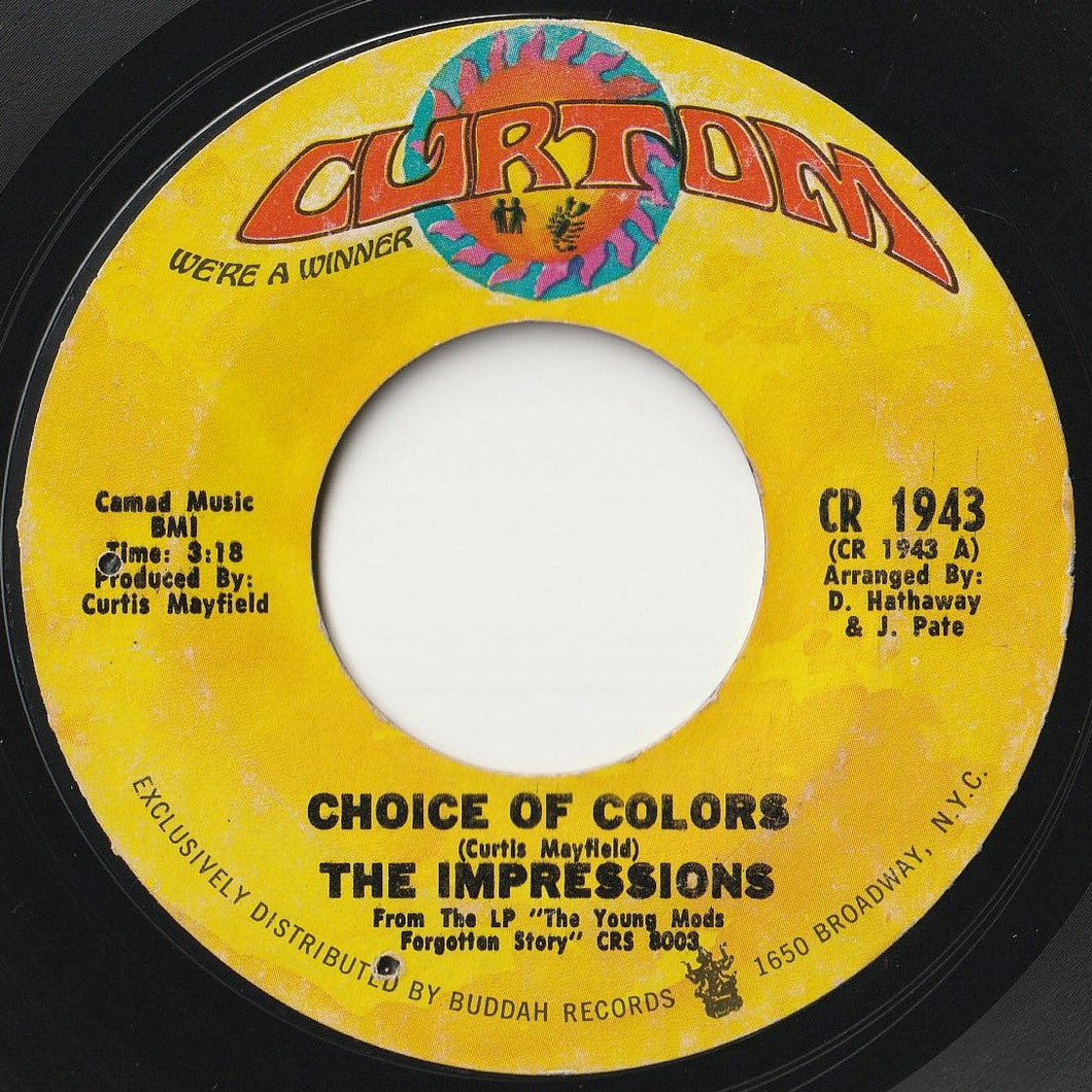 Impressions - Choice Of Colors / Mighty Mighty Spade & Whitey (7 inch Record / Used)