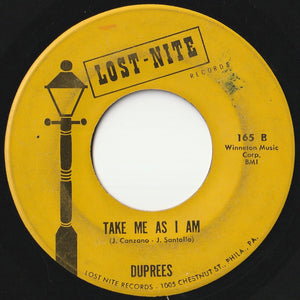 Duprees - You Belong To Me / Take Me As I Am (7 inch Record / Used)