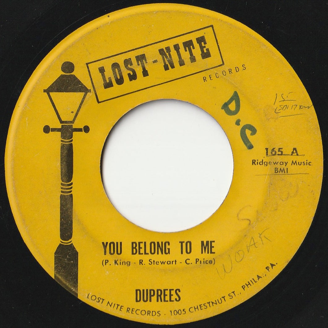 Duprees - You Belong To Me / Take Me As I Am (7 inch Record / Used)