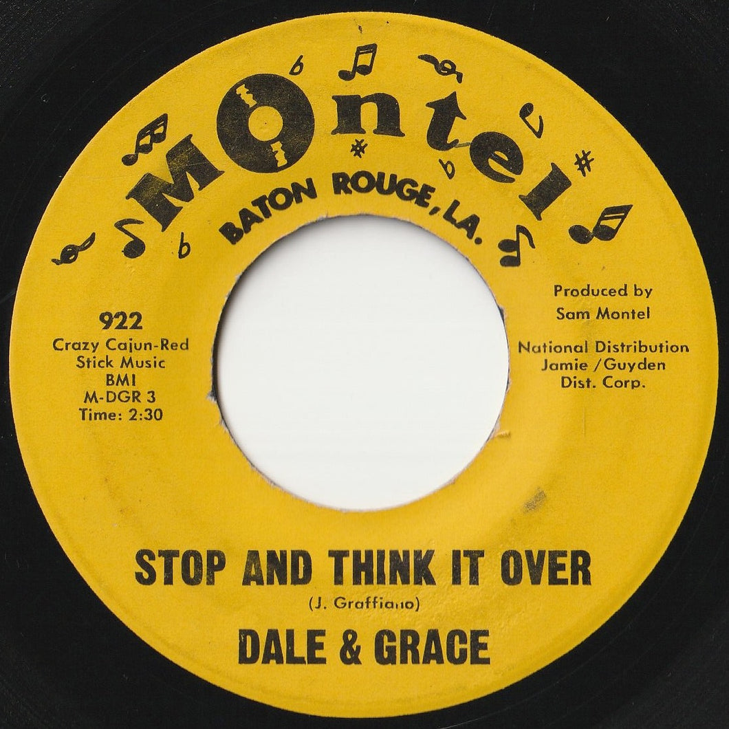 Dale & Grace - Stop And Think It Over / Bad Luck (7 inch Record / Used)