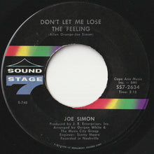 画像をギャラリービューアに読み込む, Joe Simon - Baby, Don&#39;t Be Looking In My Mind / Don&#39;t Let Me Lose The Feeling (7 inch Record / Used)
