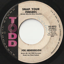 画像をギャラリービューアに読み込む, Joe Henderson - Snap Your Fingers / If You See Me Cry (7 inch Record / Used)
